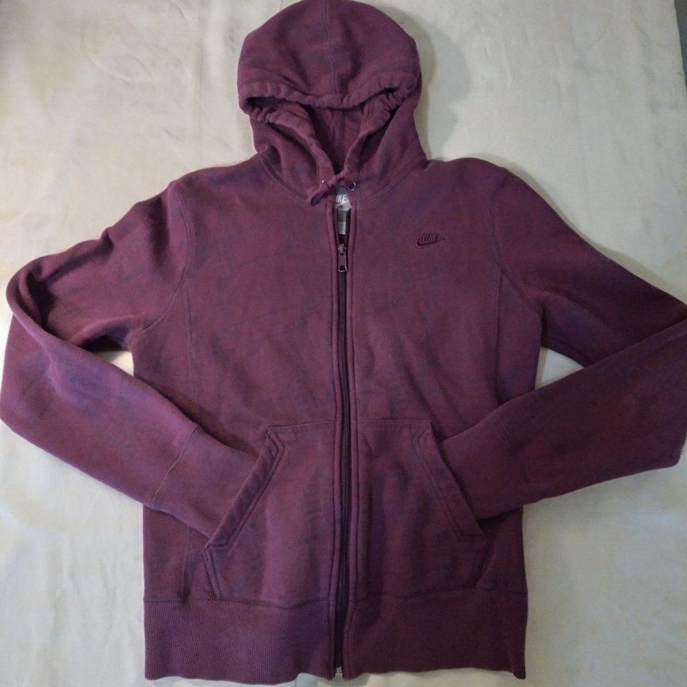 Nike Logo Dot Pattern Zip Up Hoodie